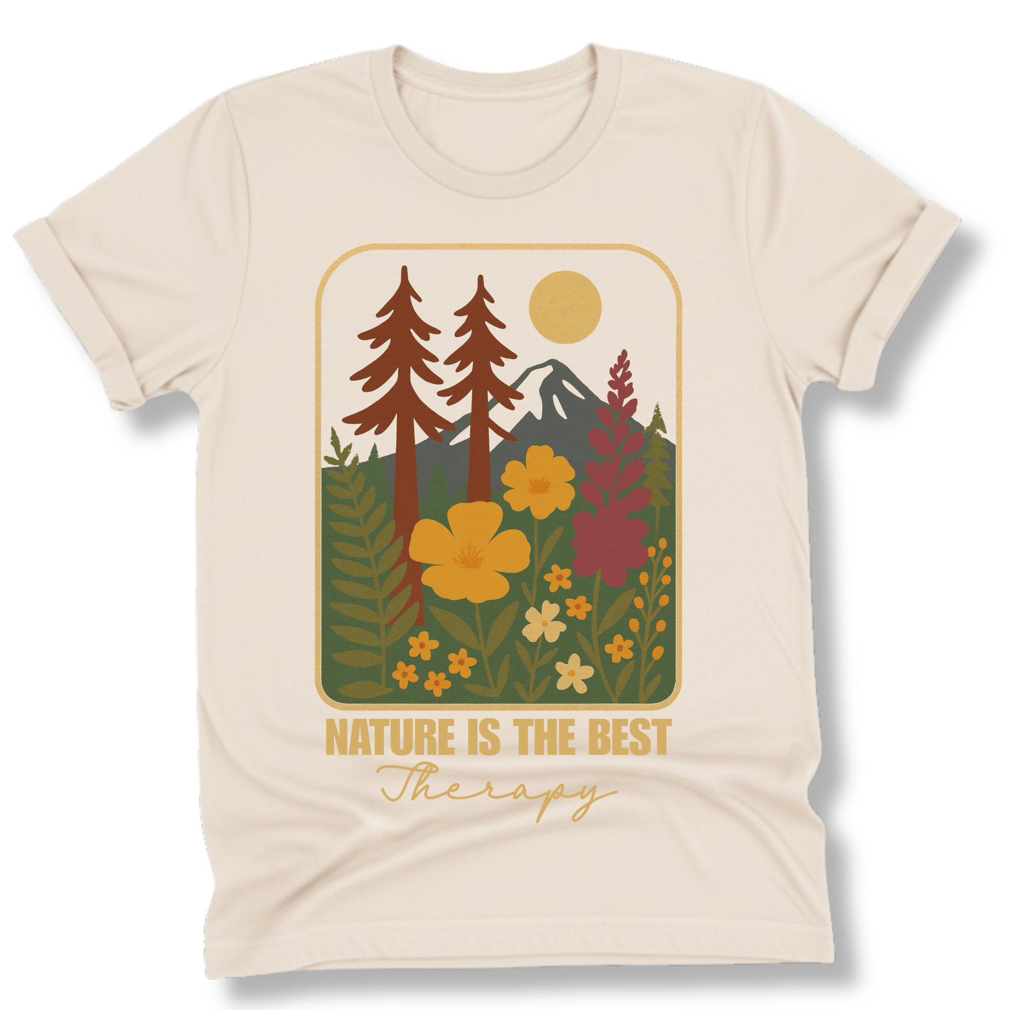 Printify T-Shirt Natural / S Nature is my therapy