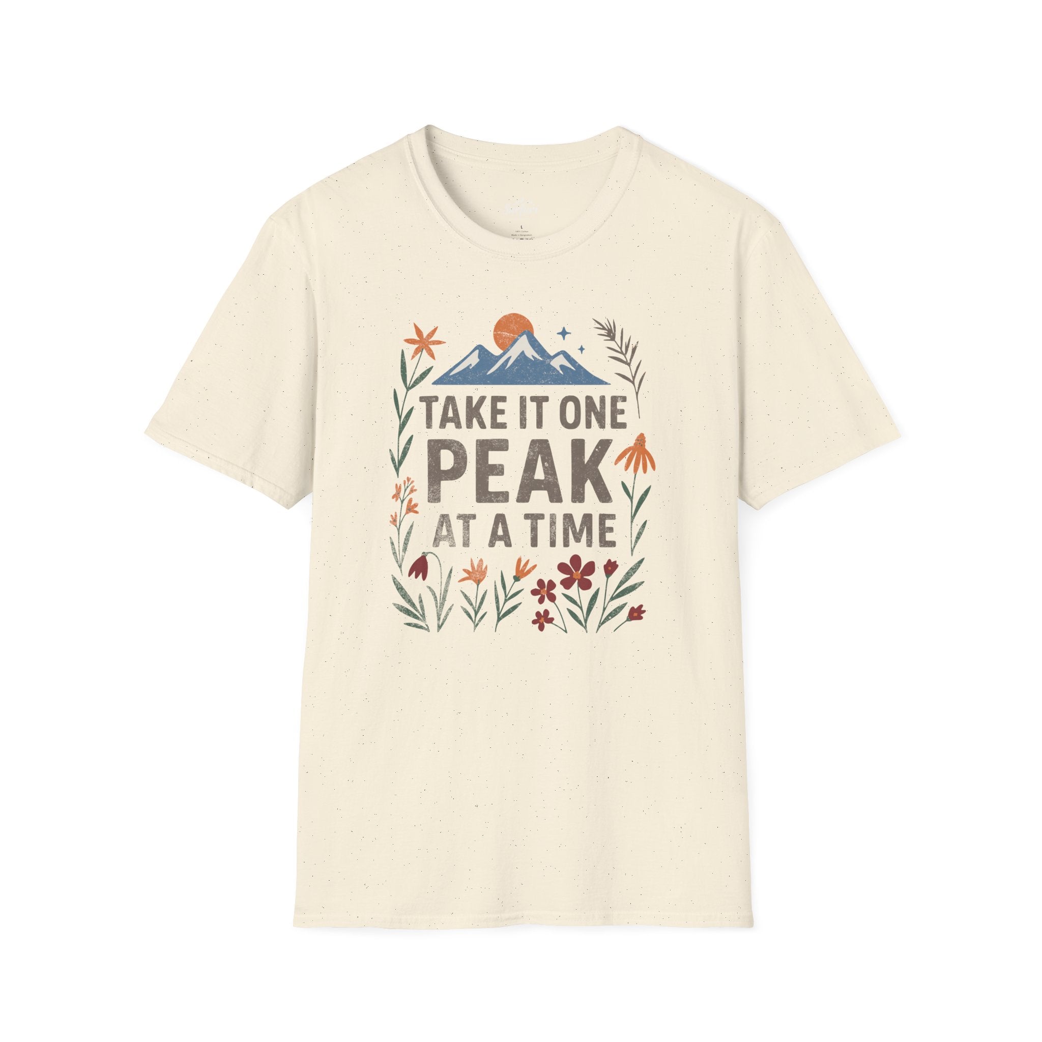 Printify T-Shirt Natural / S One peak at a time