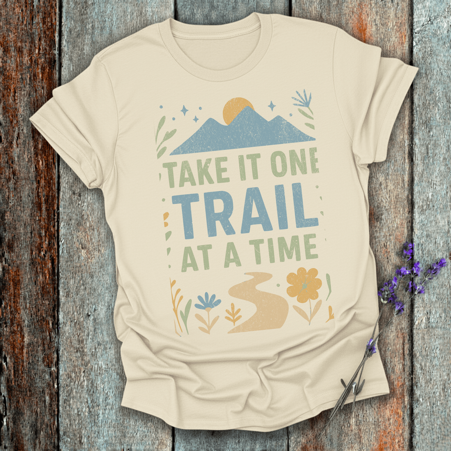 Printify T-Shirt Natural / S One trail at a time