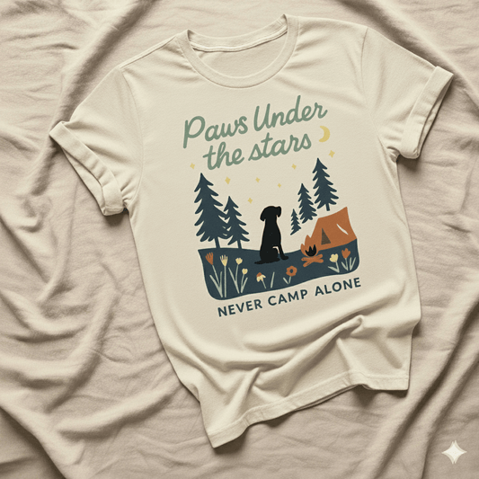 Printify T-Shirt Natural / S Paws Under the Stars