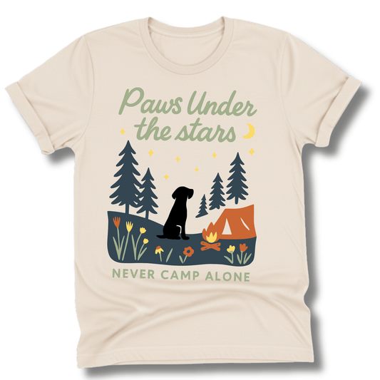 Printify T-Shirt Natural / S Paws Under the Stars