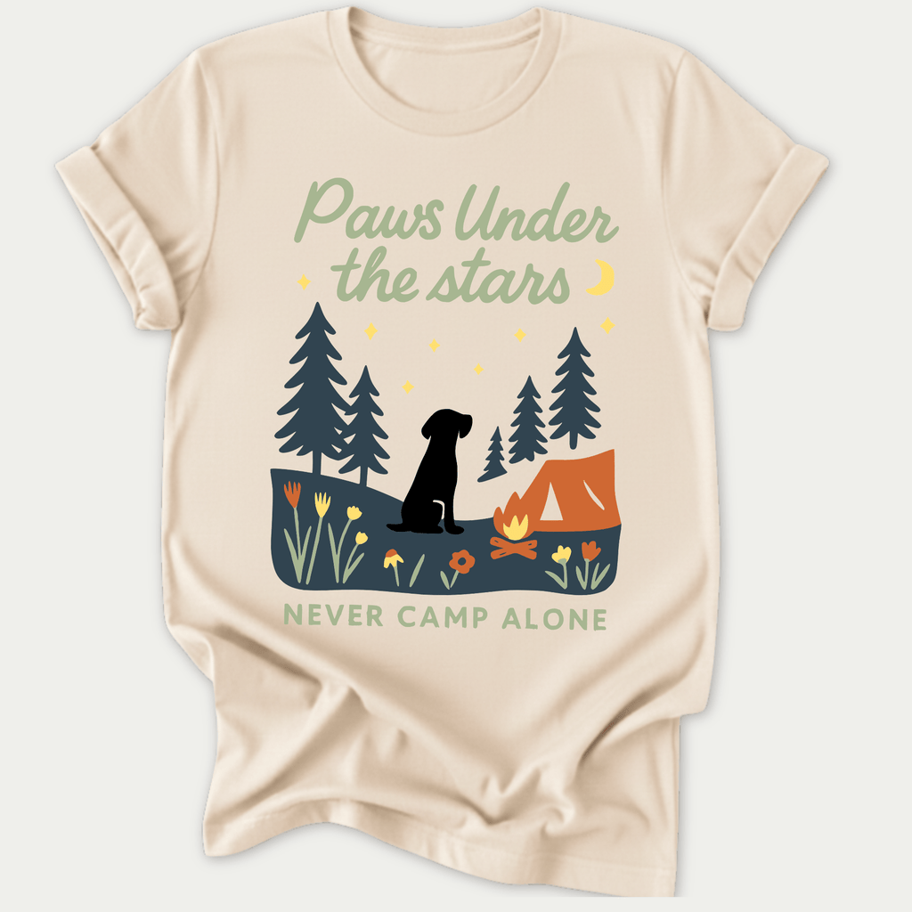 Printify T-Shirt Natural / S Paws Under the Stars