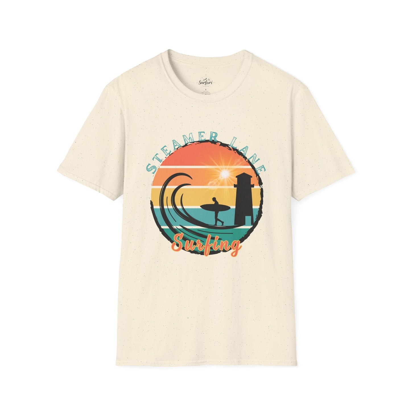 Printify T-Shirt Natural / S Pleasure Point Surfing T-Shirt