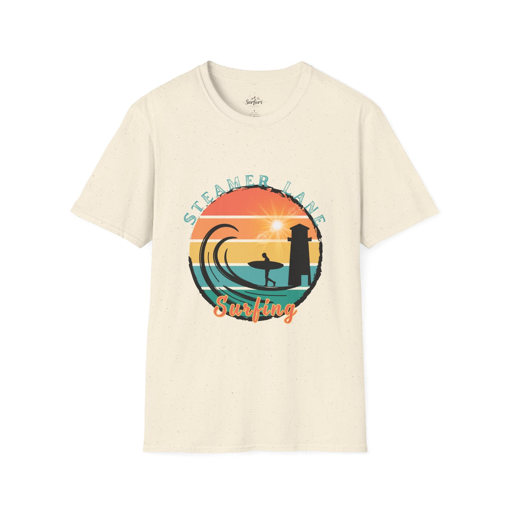 Printify T-Shirt Natural / S Pleasure Point Surfing T-Shirt