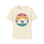 Printify T-Shirt Natural / S Retro Sunset California Bear