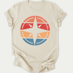 Printify T-Shirt Natural / S Retro Sunset Compass