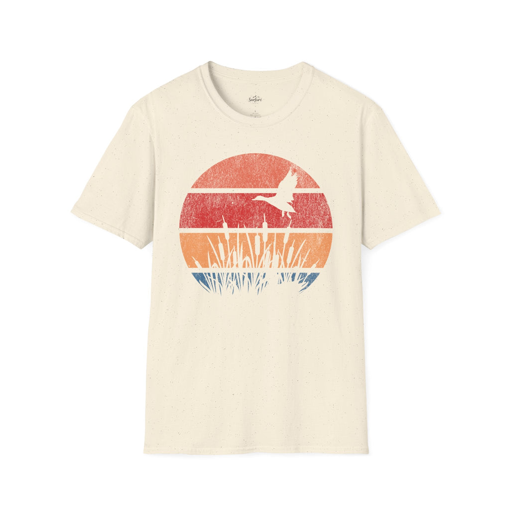 Printify T-Shirt Natural / S Retro Sunset Duck