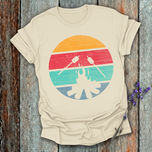 Printify T-Shirt Natural / S Retro Sunset Roasted Marshmallows
