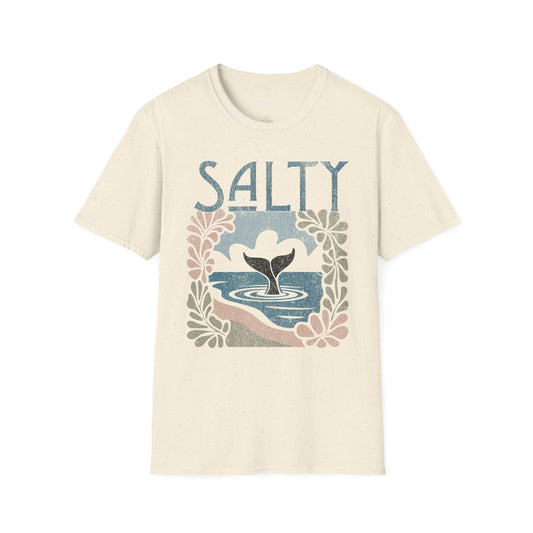 Printify T-Shirt Natural / S Salty Whale Tail