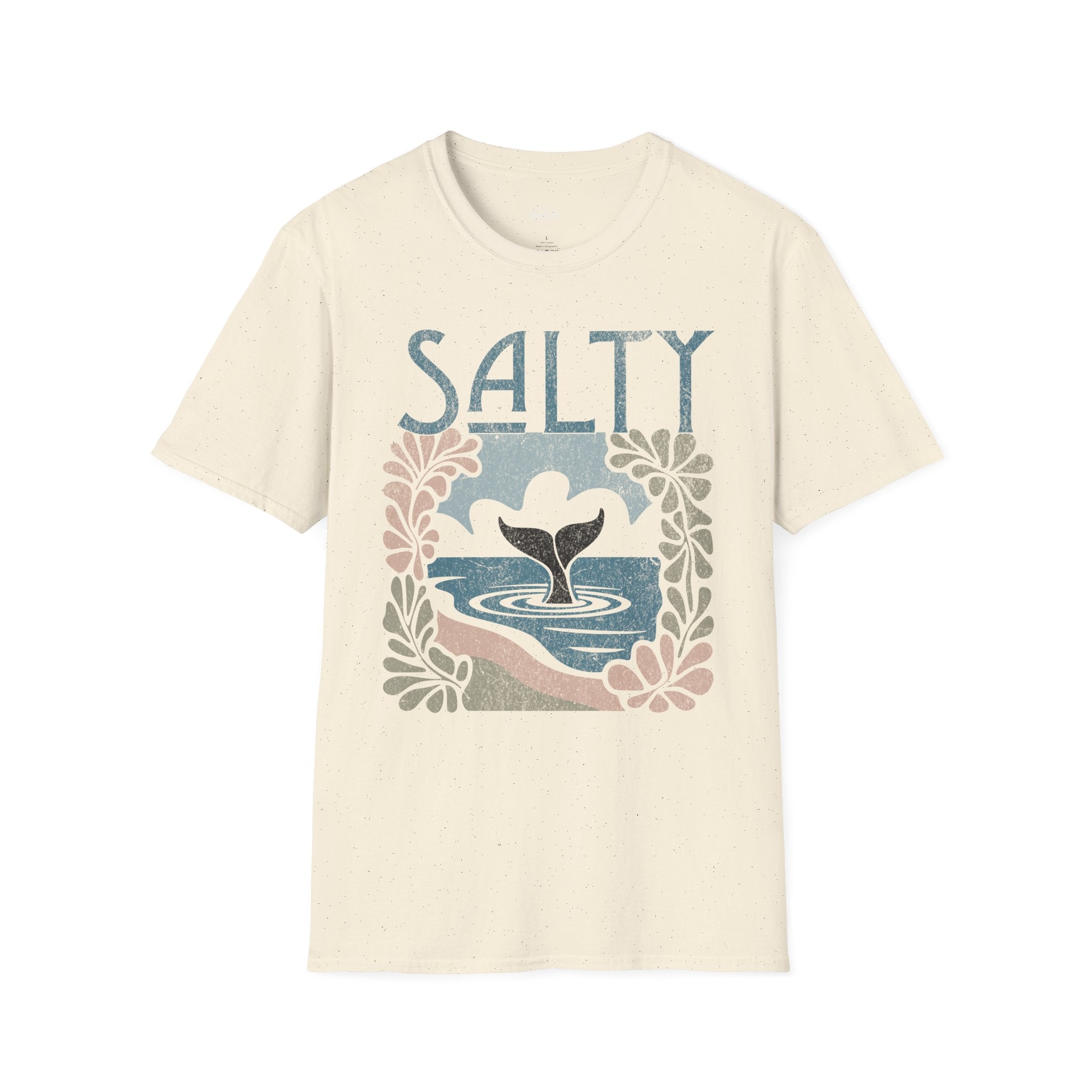Printify T-Shirt Natural / S Salty Whale Tail