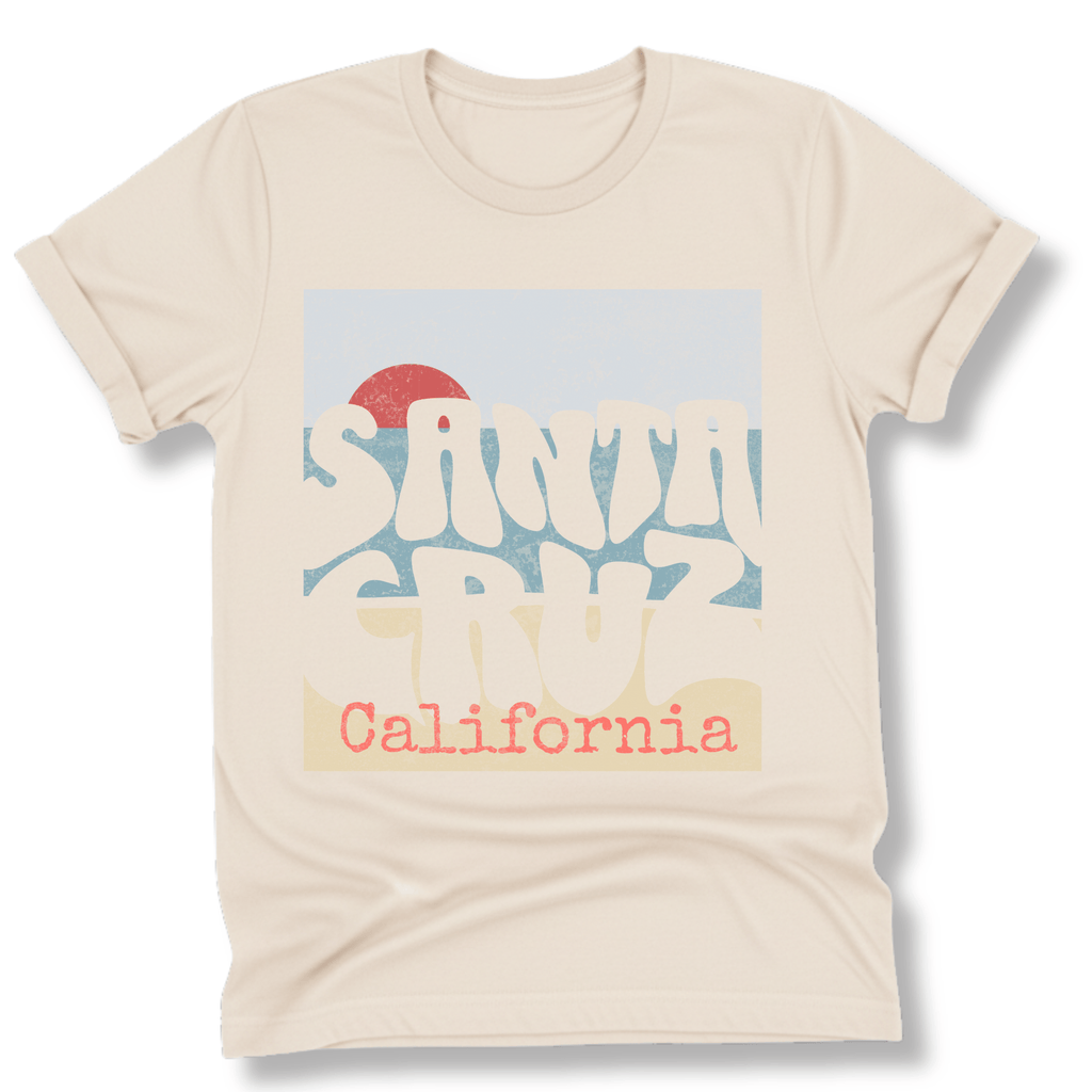 Printify T-Shirt Natural / S Santa Cruz Sunset