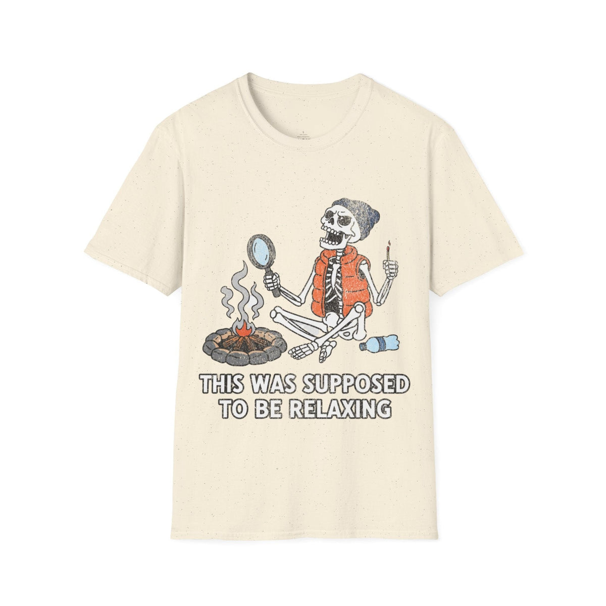 Printify T-Shirt Natural / S Skeleton Relaxing