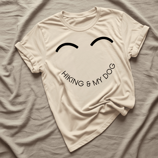 Printify T-Shirt Natural / S Smiley Hiking & My Dog