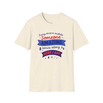 Printify T-Shirt Natural / S Someone Amazing, Patriotic edition