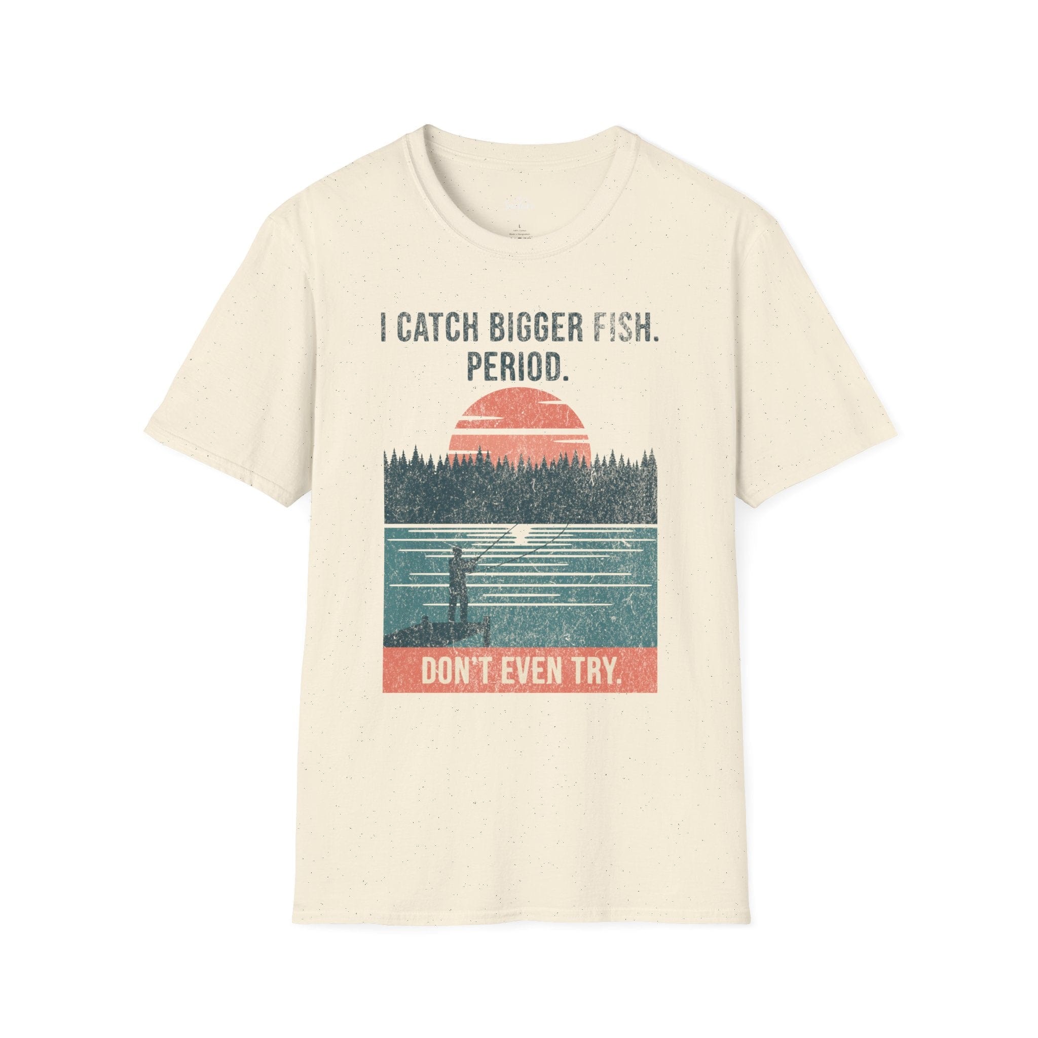 Printify T-Shirt Natural / S Trump Hikes - Catching Bigger Fish Than You