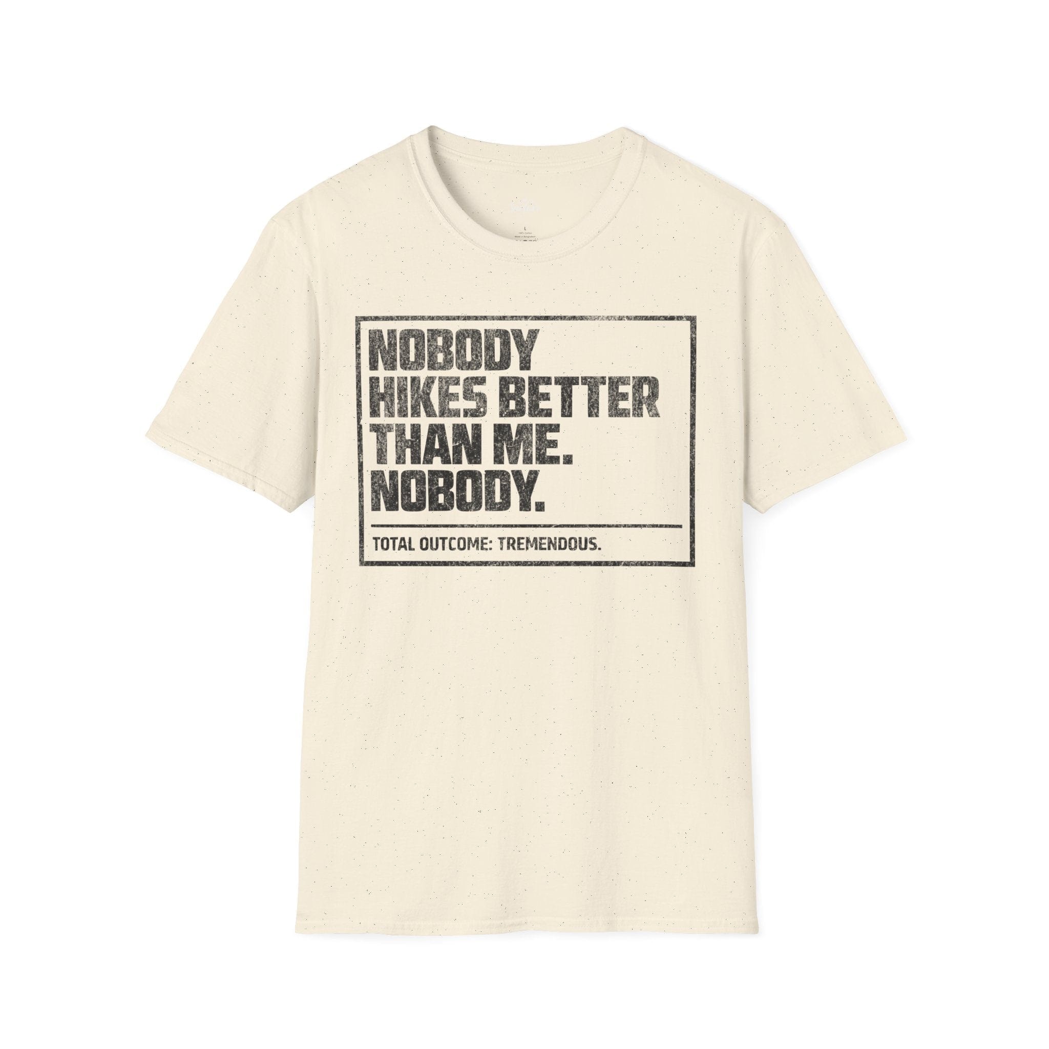 Printify T-Shirt Natural / S Trump Hikes - Nobody Hikes Better