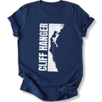Printify T-Shirt Navy / S Cliff Hanger
