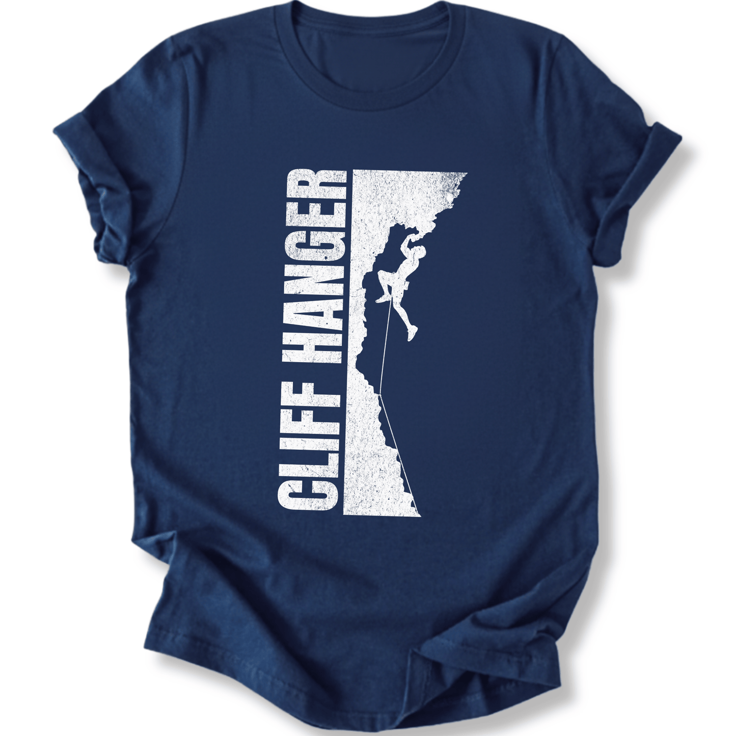 Printify T-Shirt Navy / S Cliff Hanger
