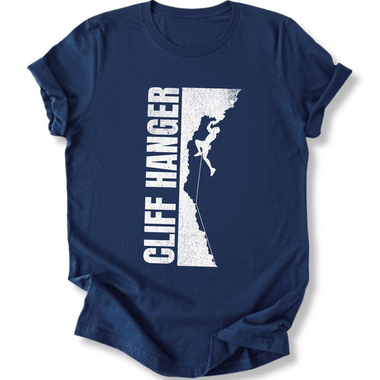 Printify T-Shirt Navy / S Cliff Hanger