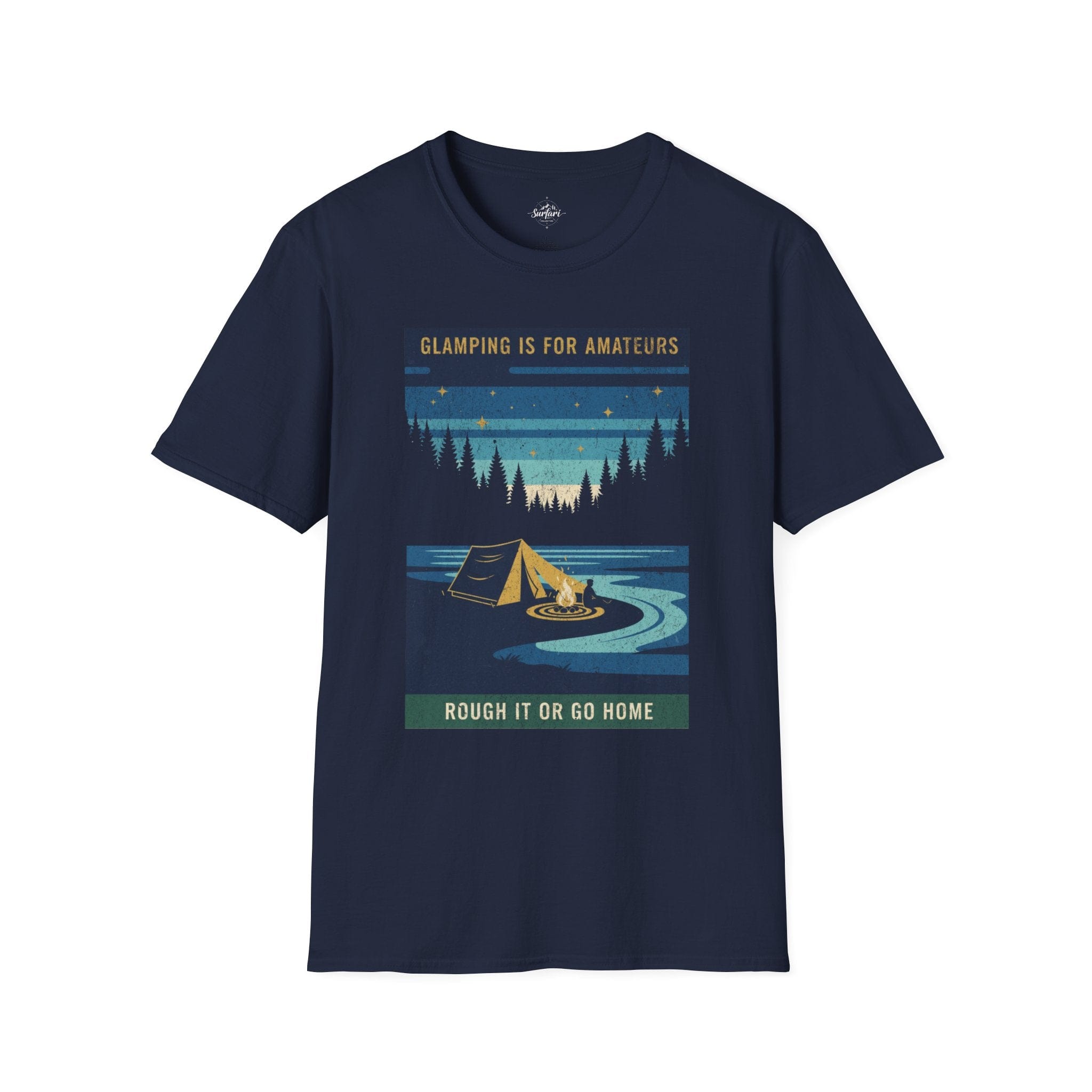 Printify T-Shirt Navy / S Glamping Amateurs