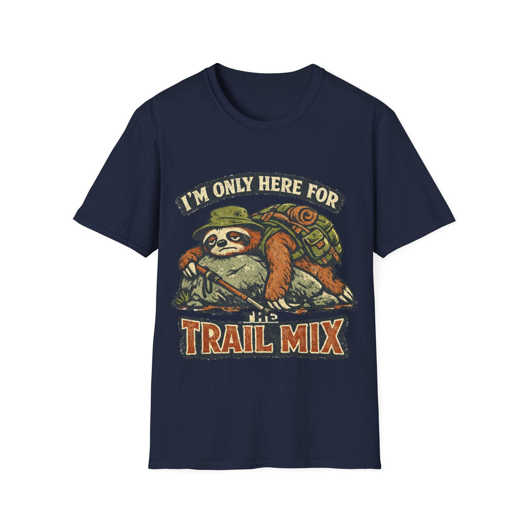 Printify T-Shirt Navy / S Here For The Trail Mix