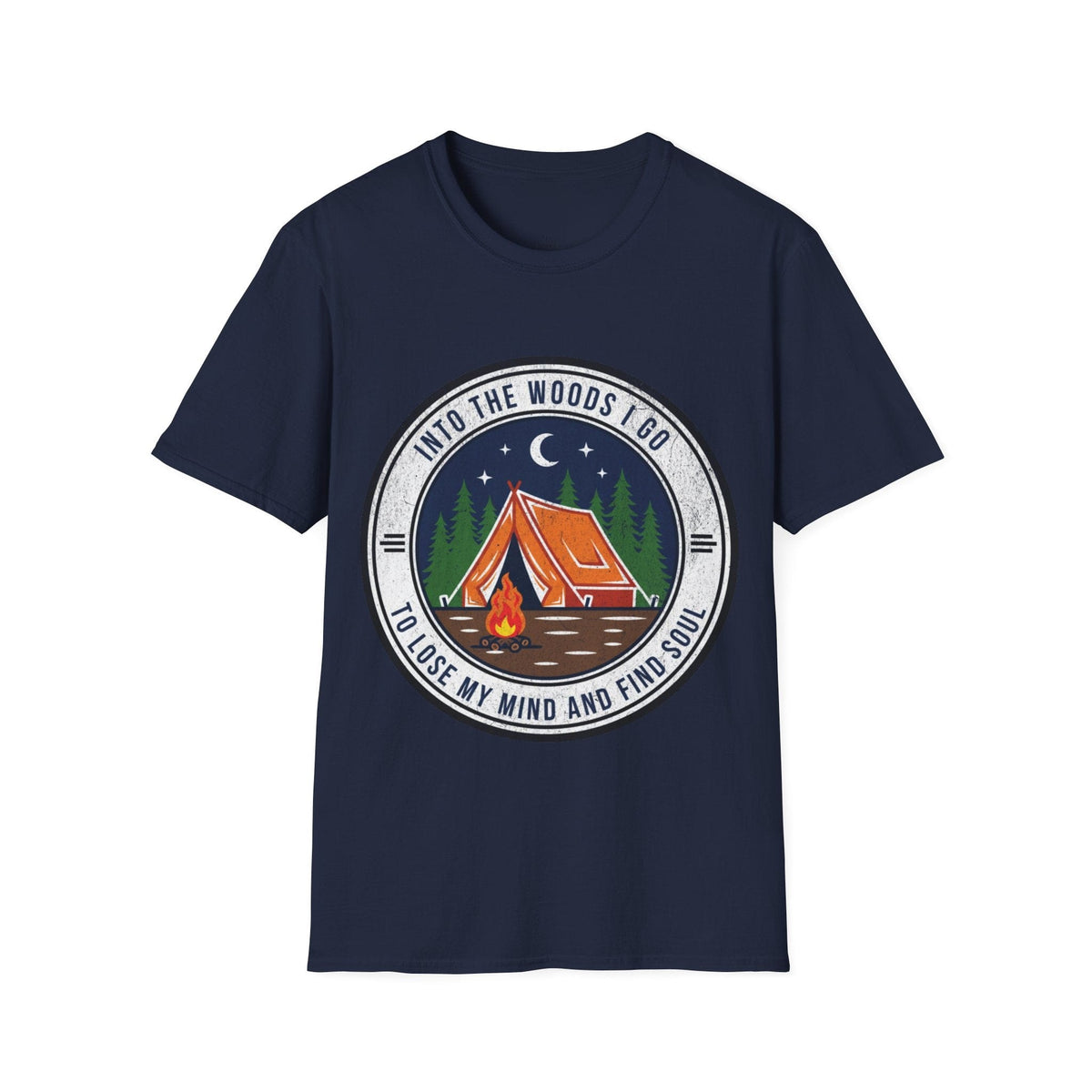 Printify T-Shirt Navy / S Into the Woods i Go