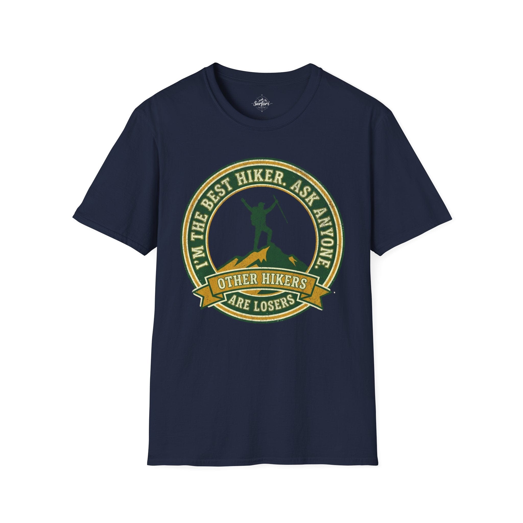 Printify T-Shirt Navy / S Trump Hikes - I'm the Best Hiker