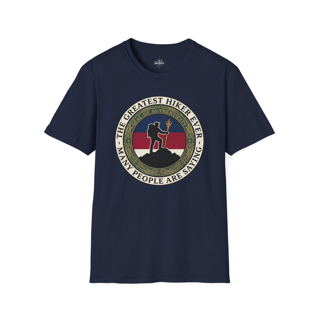 Printify T-Shirt Navy / S Trump Hikes - The Greatest hiker ever