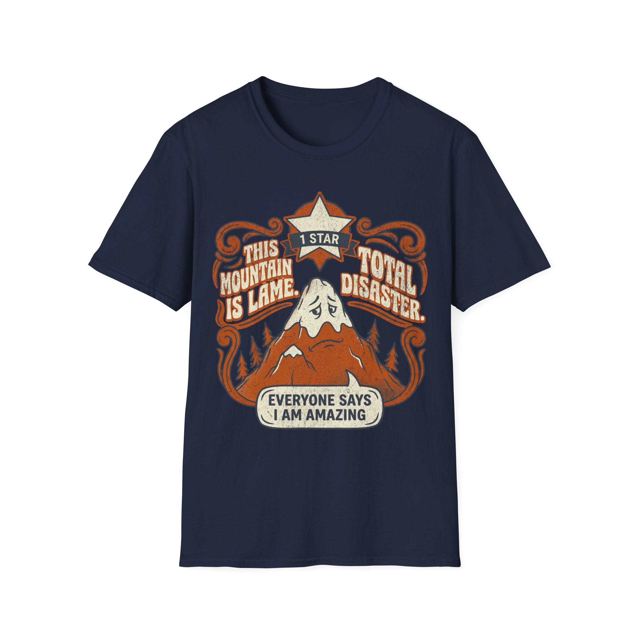Printify T-Shirt Navy / S Trump Hikes - This Mountain is Lame