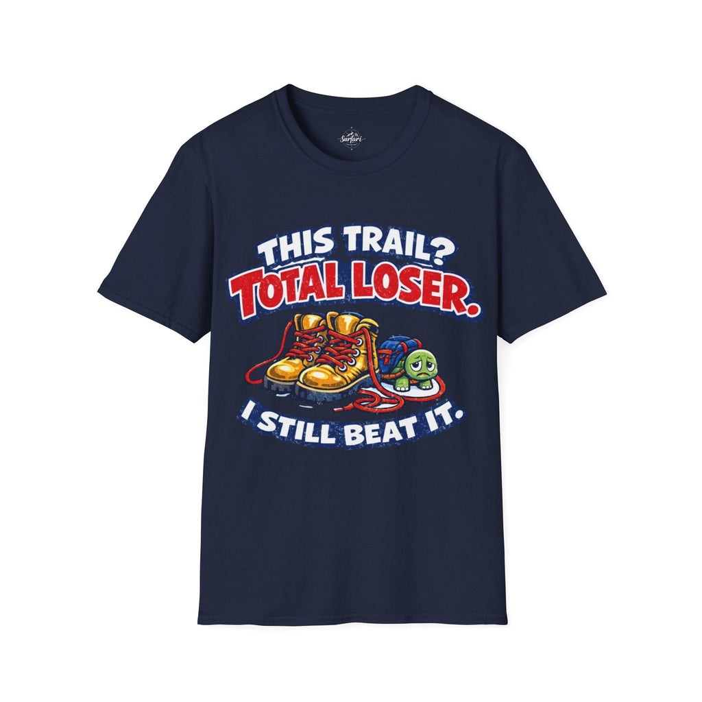 Printify T-Shirt Navy / S Trump Hikes - Total loser trail