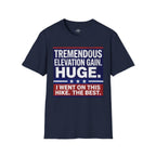Printify T-Shirt Navy / S Trump Hikes - Tremendous Elevation