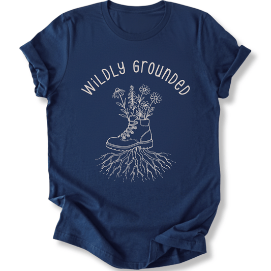 Printify T-Shirt Navy / S Wildly Grounded