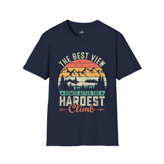 Printify T-Shirt Navy / XS Best Views after hardest climb