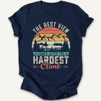 Printify T-Shirt Navy / XS Best Views after hardest climb