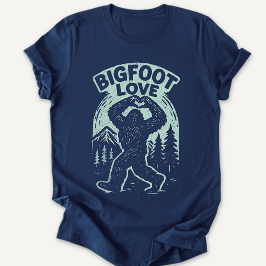 Printify T-Shirt Navy / XS Big Foot Love