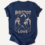 Printify T-Shirt Navy / XS Big Foot Love Hiking