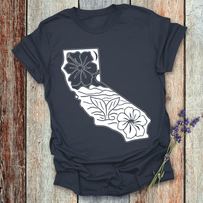 Printify T-Shirt Navy / XS California Whale Tail T-Shirt