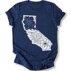 Printify T-Shirt Navy / XS California Whale Tail T-Shirt