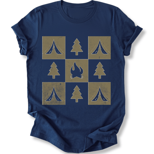 Printify T-Shirt Navy / XS Campfire Adventure