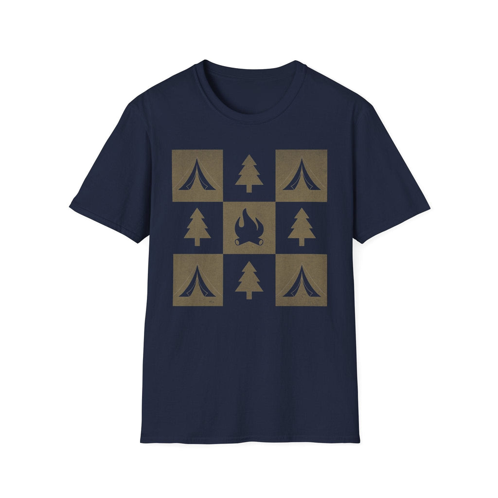 Printify T-Shirt Navy / XS Campfire Adventure Unisex Softstyle T-Shirt - Perfect for Outdoor Lovers