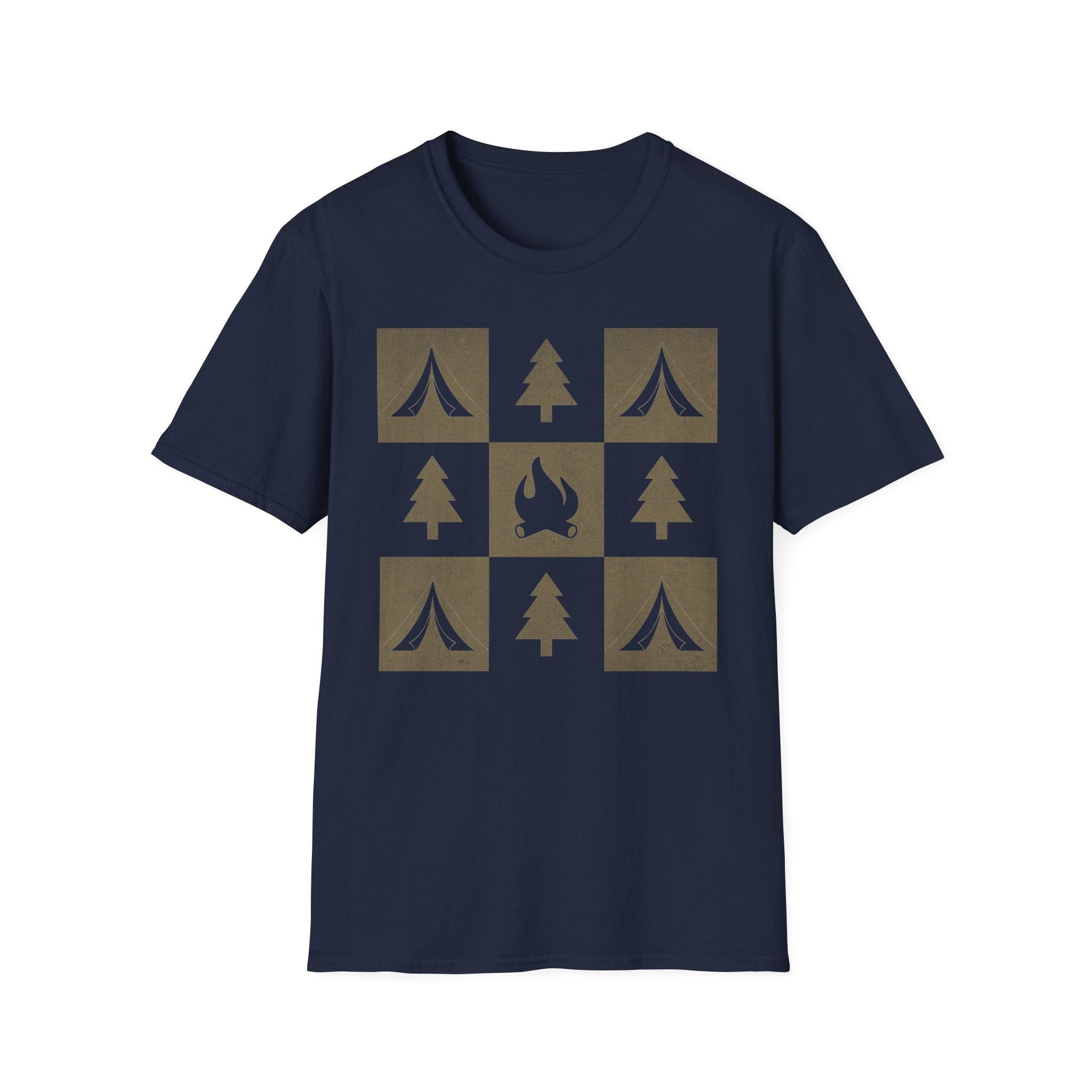 Printify T-Shirt Navy / XS Campfire Adventure Unisex Softstyle T-Shirt - Perfect for Outdoor Lovers