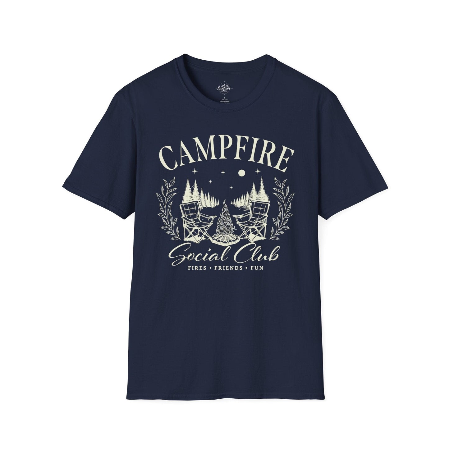 Printify T-Shirt Navy / XS Campfire Social Club T-Shirt