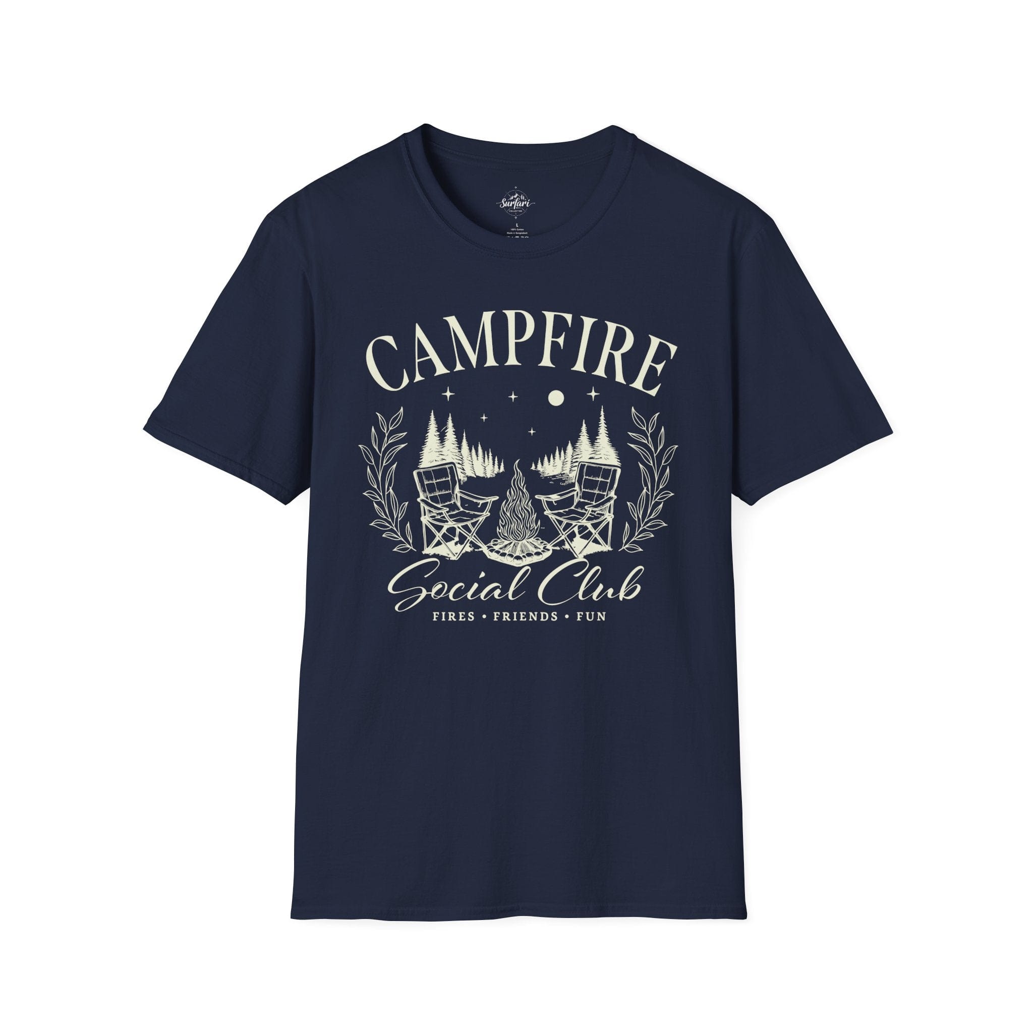 Printify T-Shirt Navy / XS Campfire Social Club T-Shirt