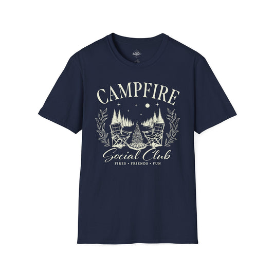 Printify T-Shirt Navy / XS Campfire Social Club T-Shirt