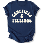 Printify T-Shirt Navy / XS Campfires & Feelings