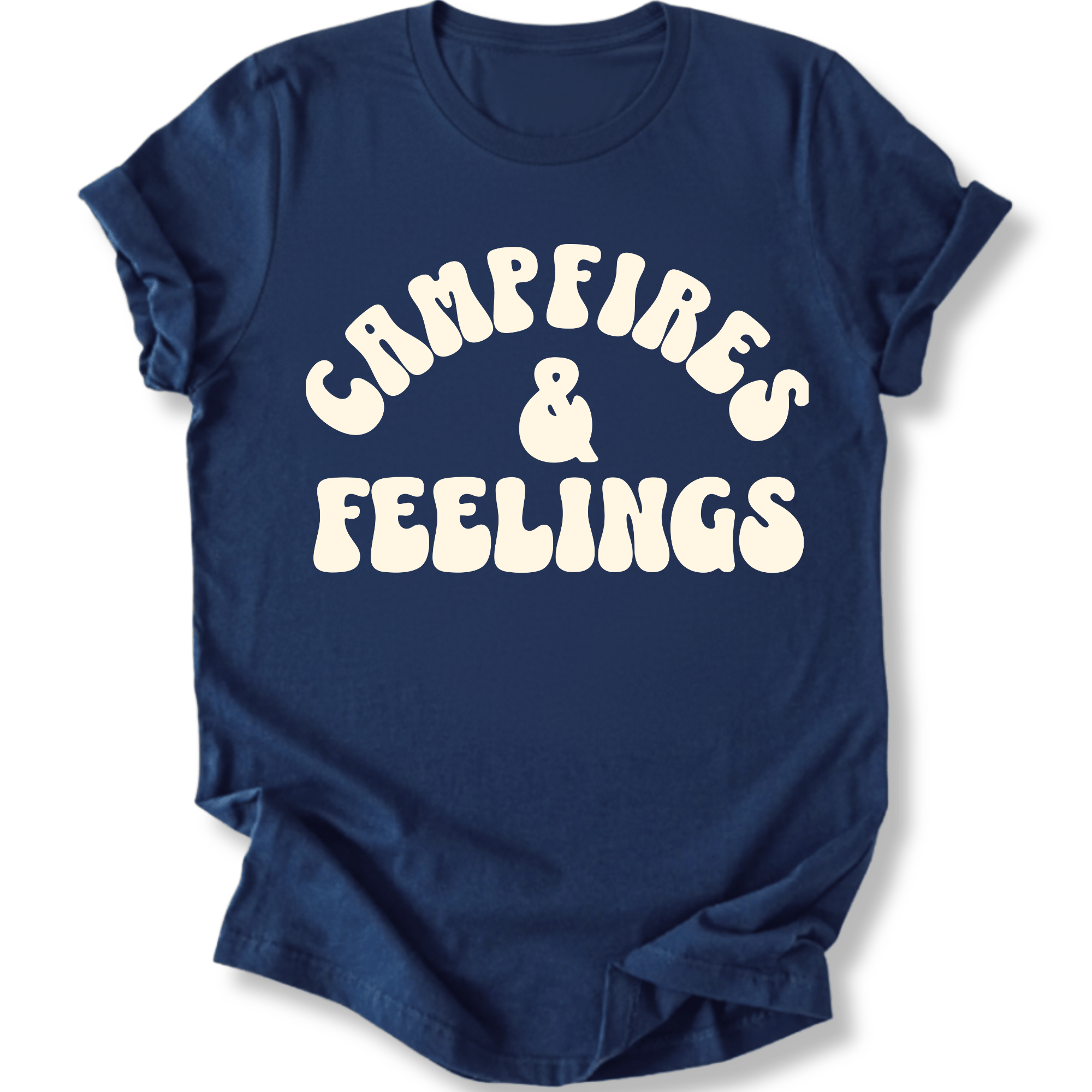 Printify T-Shirt Navy / XS Campfires & Feelings