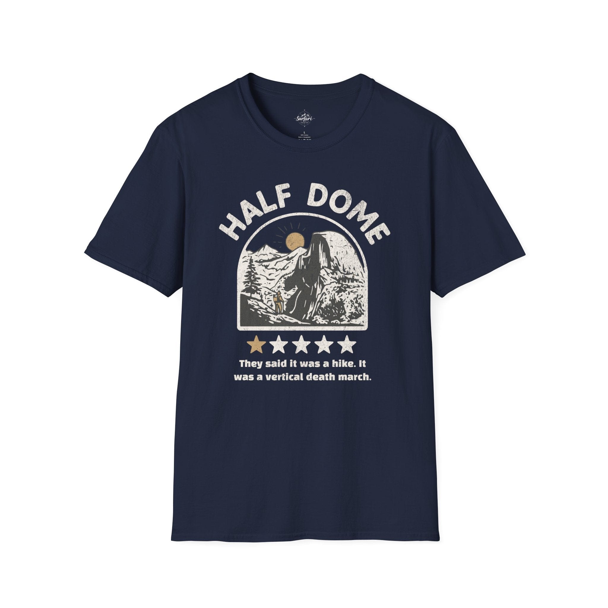 Printify T-Shirt Navy / XS Copy of Half Dome One Star Review T-Shirt