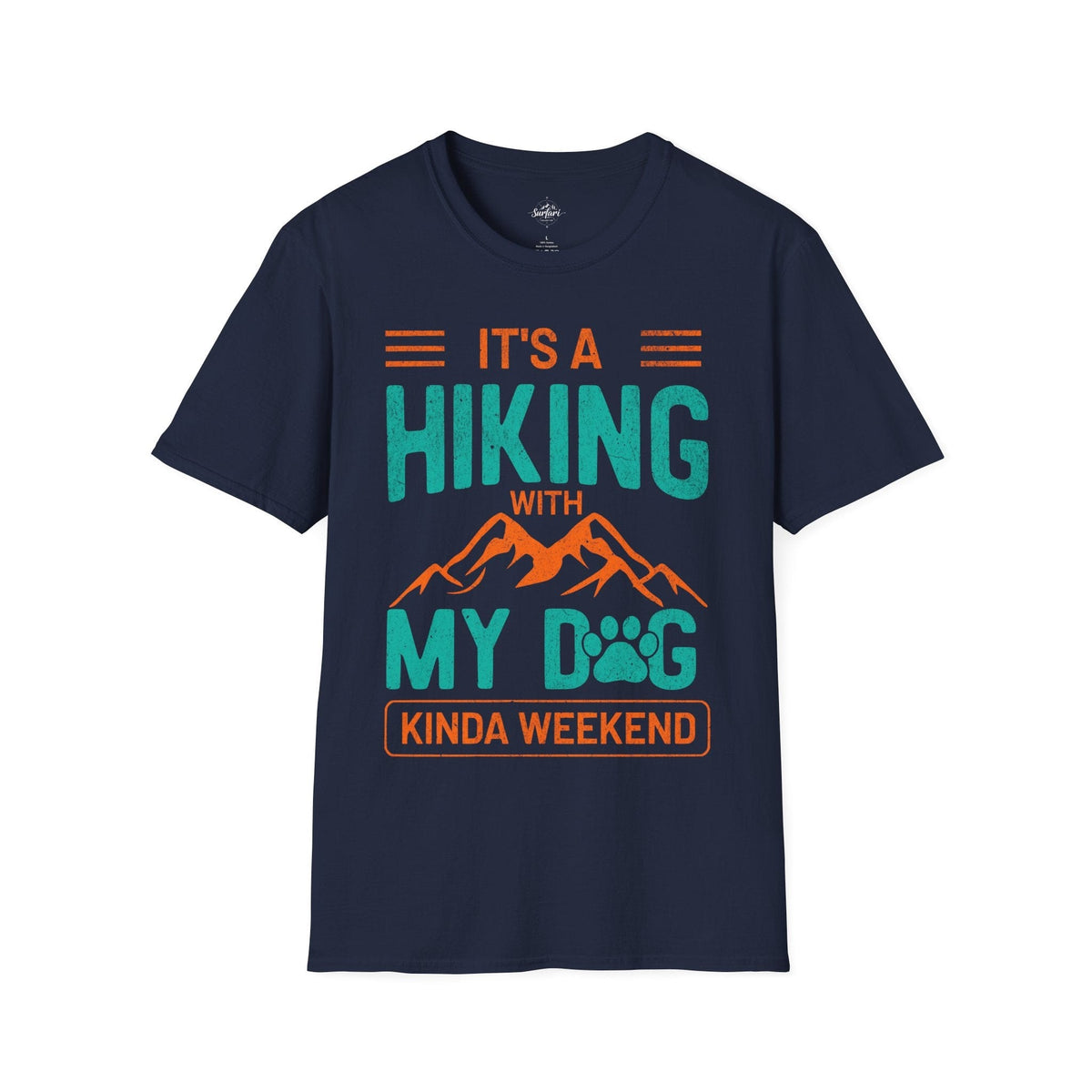 Printify T-Shirt Navy / XS Copy of Hiking with my dog