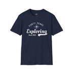 Printify T-Shirt Navy / XS Exploring Since 1985