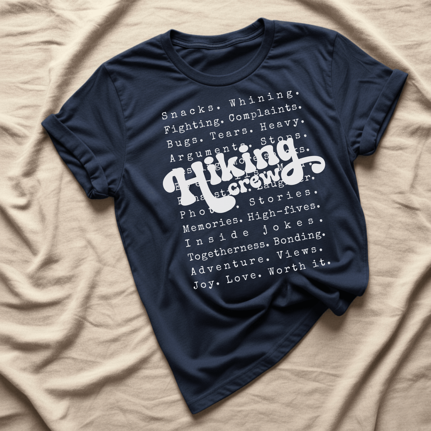Printify T-Shirt Navy / XS Family Hiking Crew